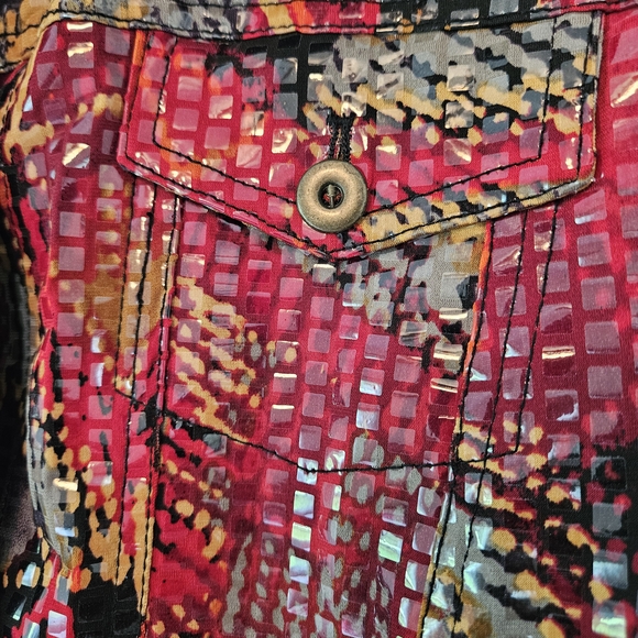 Ruby Rd. Multicolor Abstract Jacket - Picture 4 of 6